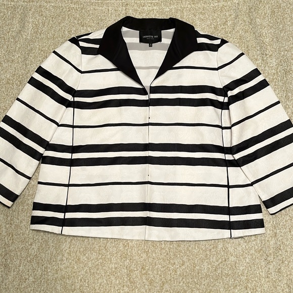 Lafayette 148 Floral Stripe Blazer - Picture 2 of 11